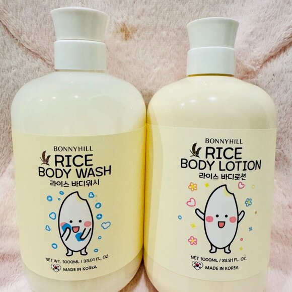 BONNYHILL (K-Beauty) Rice Body Wash + Body Lotion Set (Jumbo Size)